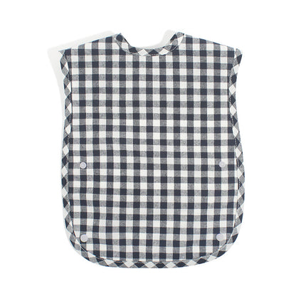 Plaid Waterproof Cotton Bib for Infants and Kids