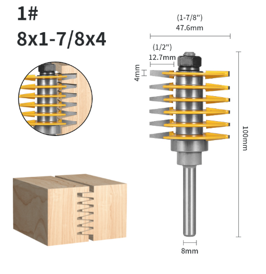 Shank Wood Cutter Router Bit 8mm Shank Finger Joint Router Bit Woodworking Cutter - Buy Kiwi Direct