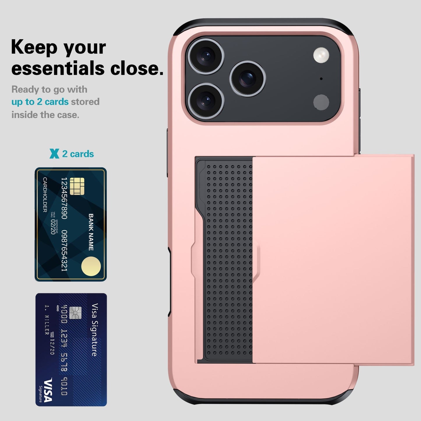 iPhone 17 Pro Max Case Card Slots Holder
