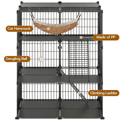 DIY 3-Tier Cat Pet Cage – Multi-Level Play & Rest Space