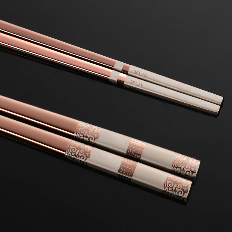 304 Stainless Steel Laser Engraved Chopsticks