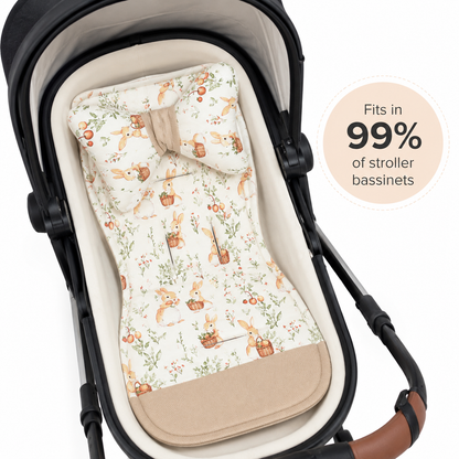 Baby Stroller & Bassinet Comfort Liner with Removable Head Cushion