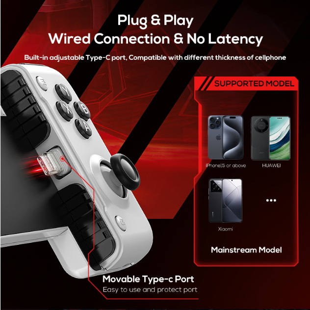 Mobile Gaming Controller for Android iPhone 15