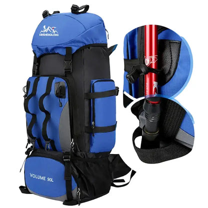 90L Waterproof Hiking & Camping Backpack (various colours available)