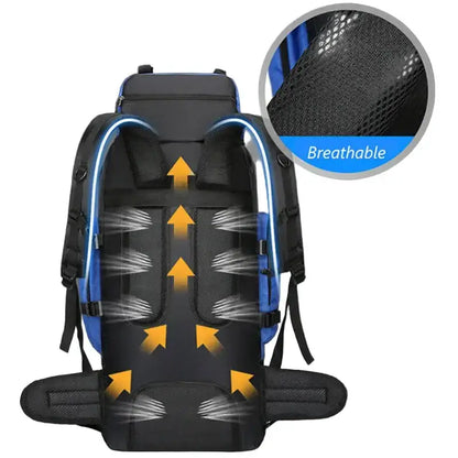 90L Waterproof Hiking & Camping Backpack (various colours available)