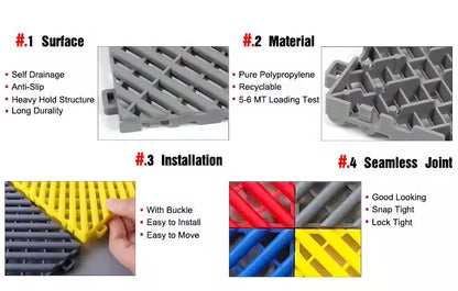 Interlocking Plastic Garage Flooring Tiles