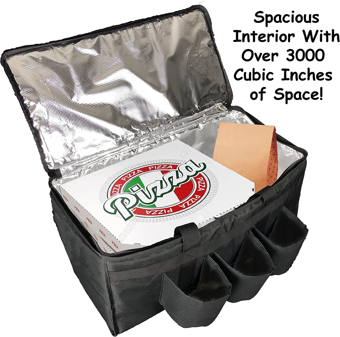 Food Delivery Bag with Cup Holders - salelink.co.nz