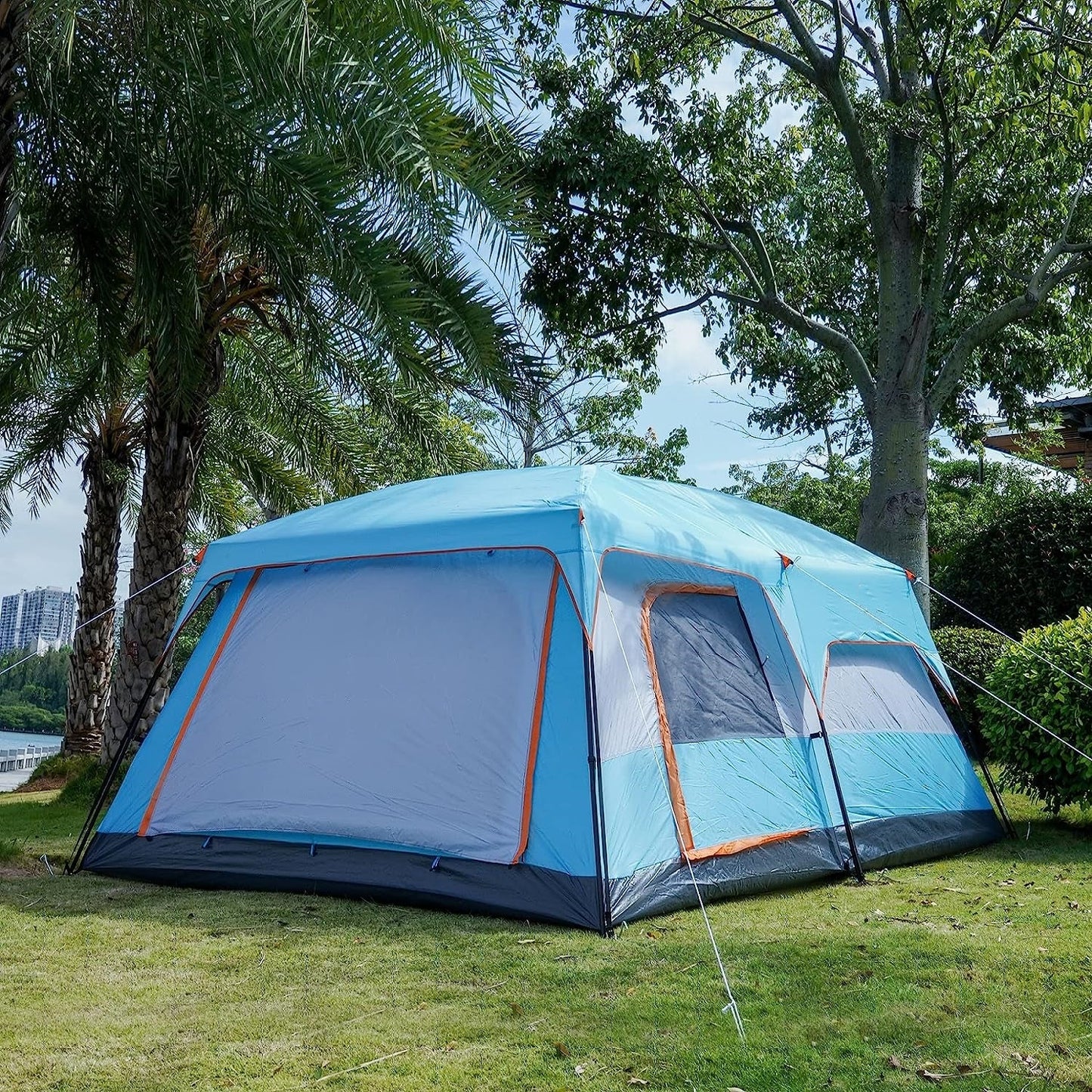 Camping Tent For 5-8Persons 310x220x190cm Blue