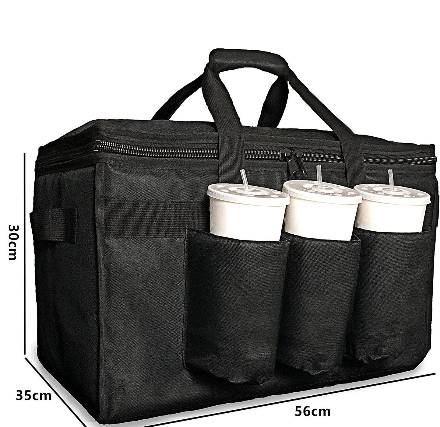 Food Delivery Bag with Cup Holders - salelink.co.nz