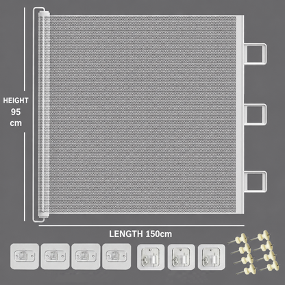 150x95cm Dog Pet Gate Mesh Fence Safety