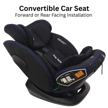 Preorder - SafeSwitch Blue Convertible Car Seat with Recline and Adjustable Headrest