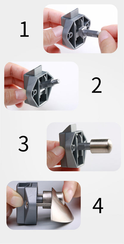Handle Caravan RV Cupboard/Drawer Zinc Alloy Push Lock Latch Knob - salelink.co.nz