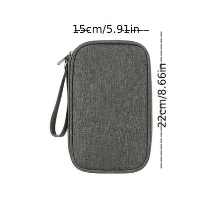 Portable Travel Data Cable Storage Bag for Electronics