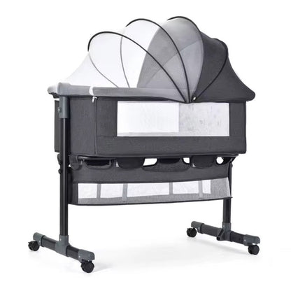 Preorder - Lucca Baby Bassinet Cradle Co-Sleeper Bed with Canopy and Storage Basket