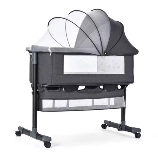 Preorder - Lucca Baby Bassinet Cradle Co-Sleeper Bed with Canopy and Storage Basket