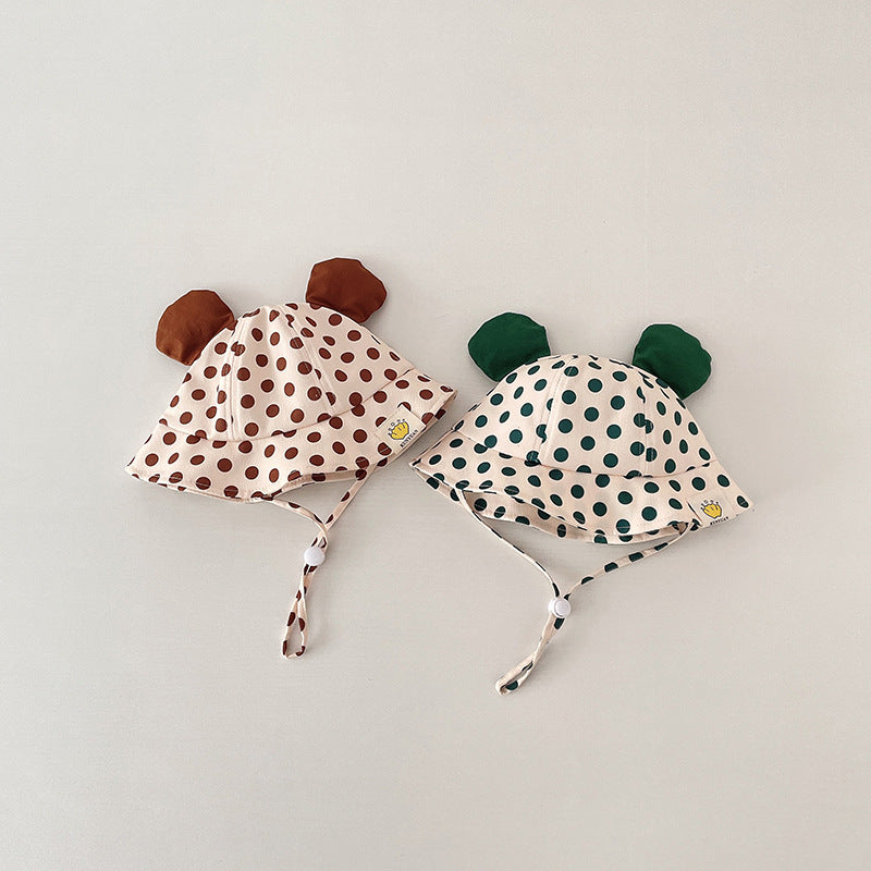 Cartoon Dot Print Baby Bucket Hat