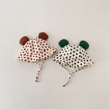 Cartoon Dot Print Baby Bucket Hat