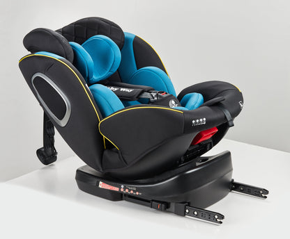 Preorder - GoldSpin BLUE i-Size 360 Rotating Convertible Car Seat with ISOFIX and TOP TETHER