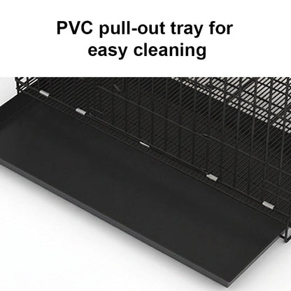 Foldable Pet Cage with Tray - Easy Clean & Portable Design