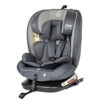 All-Rider 360 Rotating Convertible i-Size R129 Car Seat with ISOFIX and Top Tether - GREY