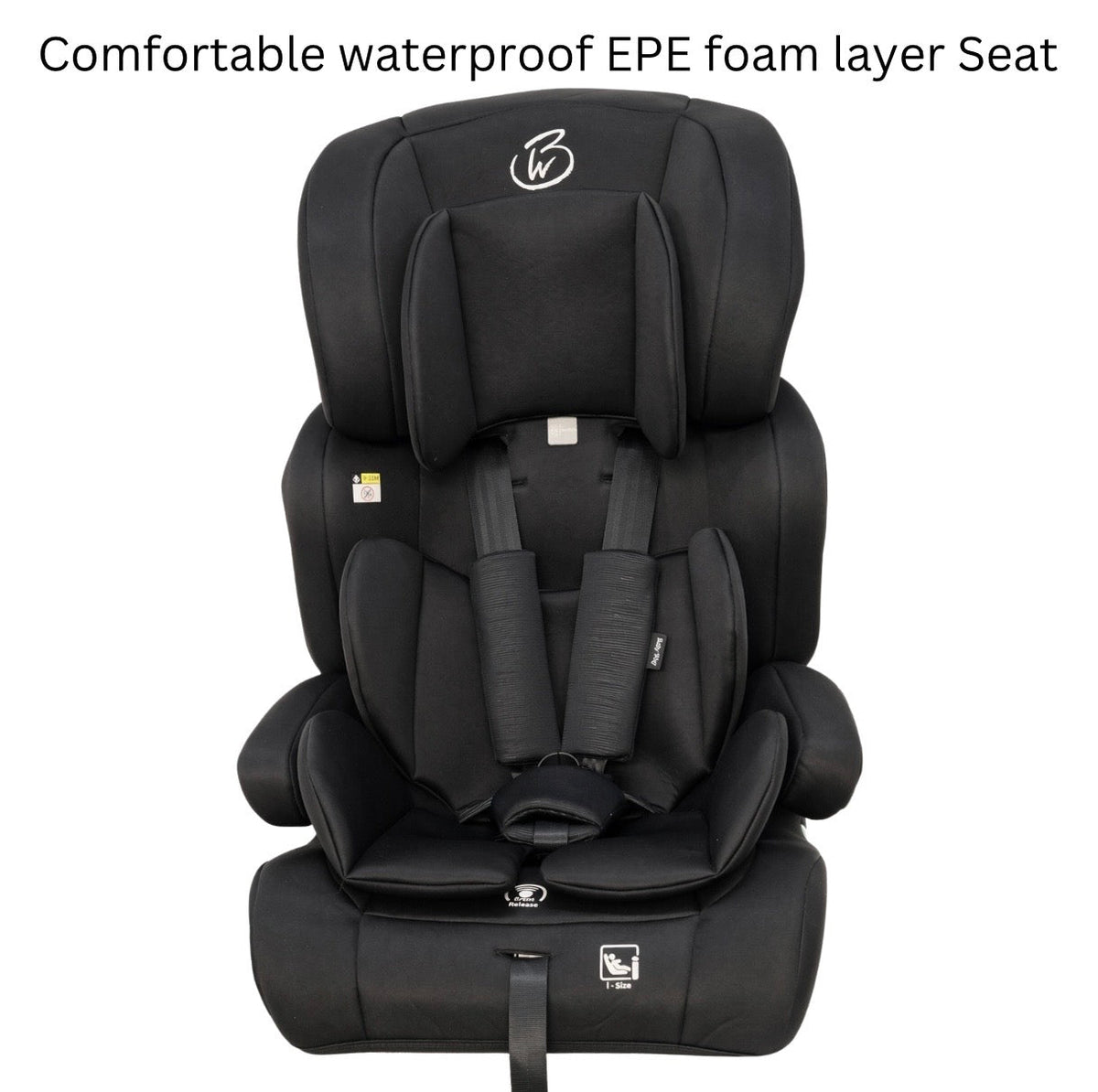 Preorder - SafeMax Black i-Size Convertible Booster Car Seat with ISOFIX