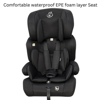 Preorder - SafeMax Black i-Size Convertible Booster Car Seat with ISOFIX
