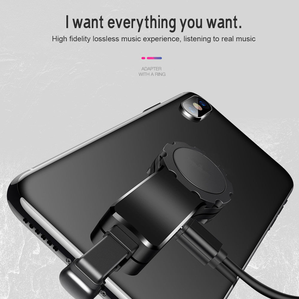 Headphone Adapter Lightning to Audio Jack Charger Extender Earphone Charging Splitter