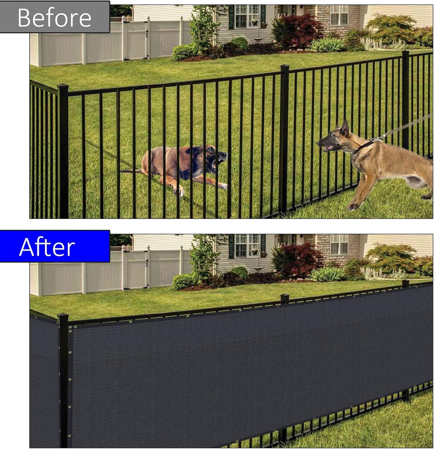 180GSM Privacy Fence Screen Black-1Mx7M