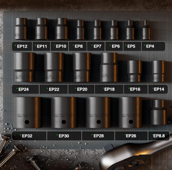 19PCS External Torx Plus Socket Set