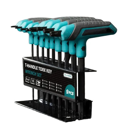 9 Piece T-Handle Torx Wrench Set T10–T50 Two-Tip Star Wrenches