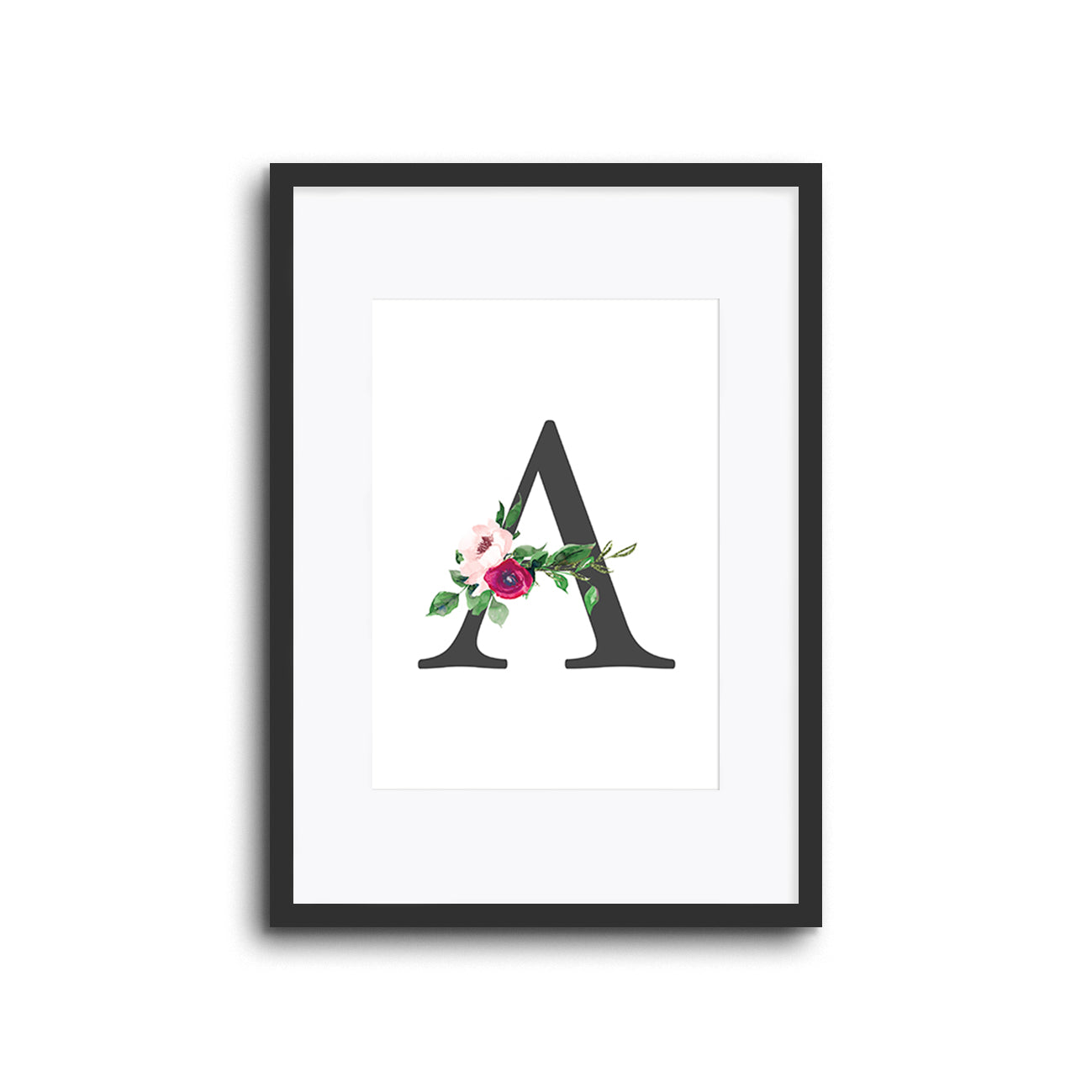Wall Print |  Floral Initials
