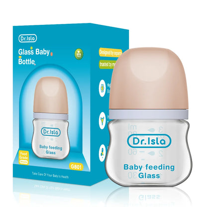 Glass Baby Feeding Bottle – Anti-Colic BPA-Free (90ml / 160ml)