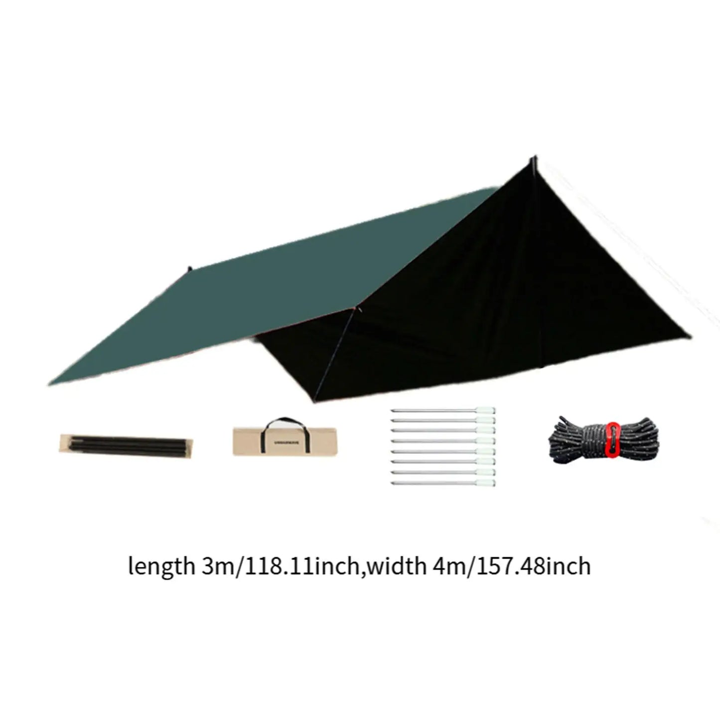Outdoor Portable Waterproof Tarp 3m x 4m (3 colours available)