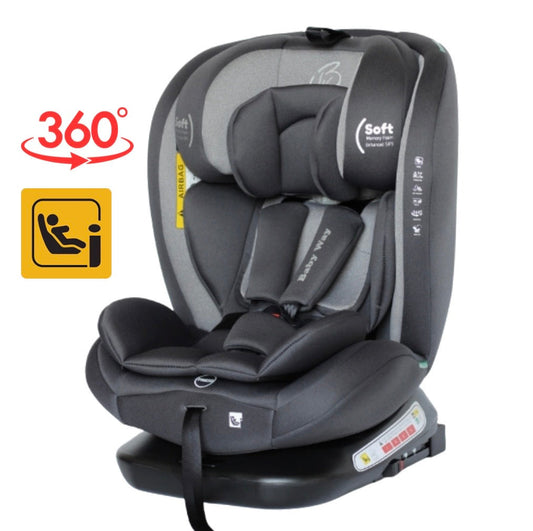 All-Rider 360 Rotating Convertible i-Size R129 Car Seat with ISOFIX and Top Tether - GREY