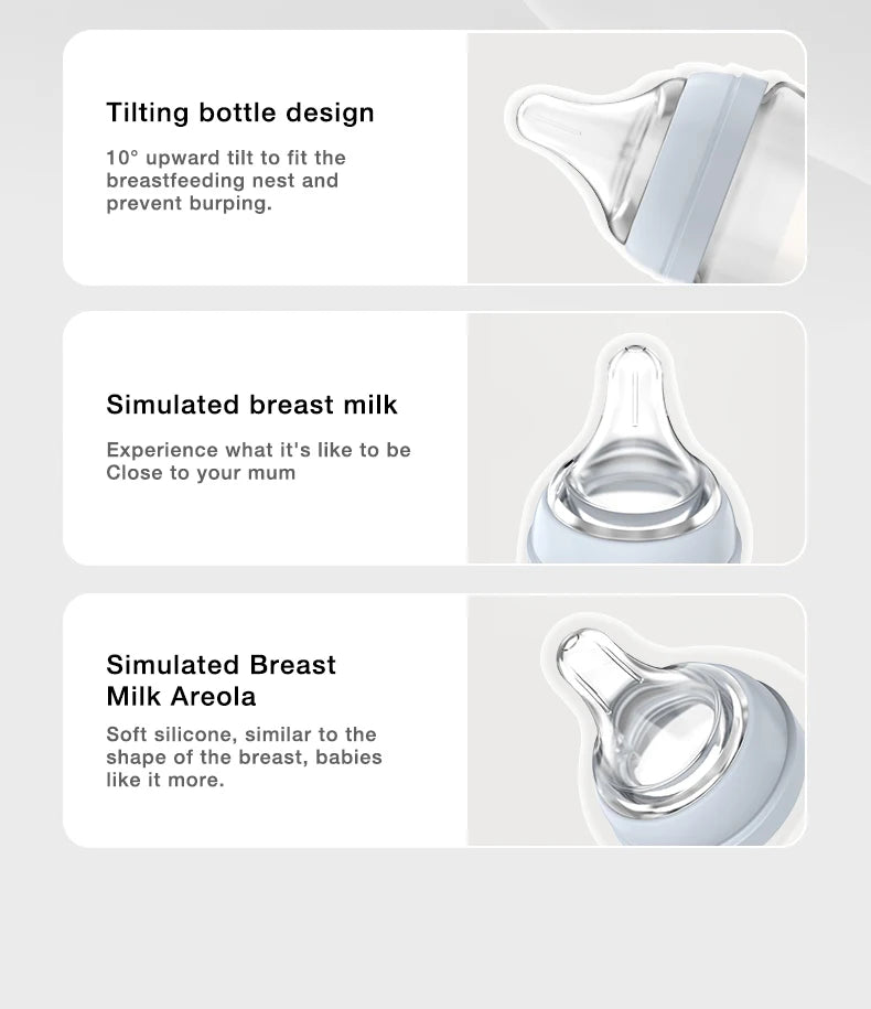 Glass Baby Feeding Bottle – Anti-Colic BPA-Free (90ml / 160ml)