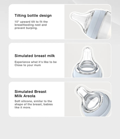 Glass Baby Feeding Bottle – Anti-Colic BPA-Free (90ml / 160ml)