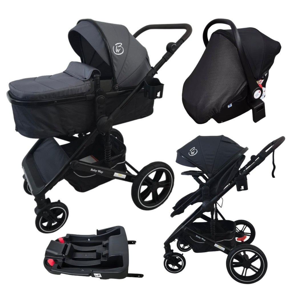 Preorder - Supra Sapphire Bundle - 4in1 Stroller Buggy + Bassinet + Capsule with ISOFIX Base Combo with 360 GoldSpin Rotating Convertible Car Seat