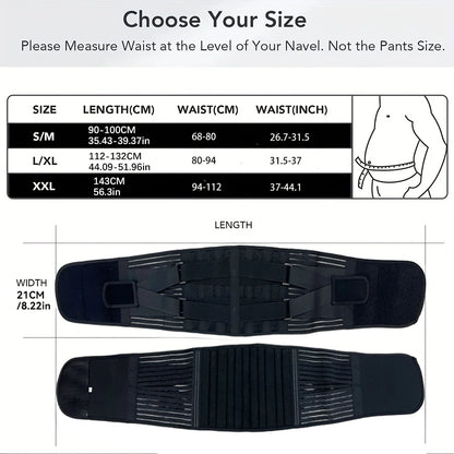 Adjustable Lumbar Support Belt – Double Pull Waist & Back Support Brace