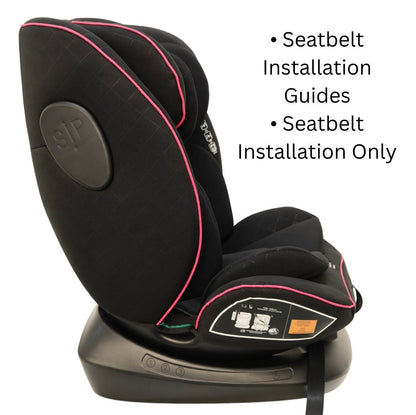 Preorder - SafeSwitch Pink Convertible Car Seat with Recline and Adjustable Headrest