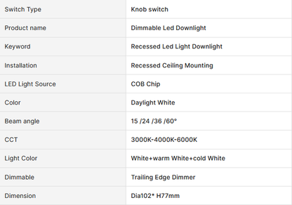 13W 1150 lumens ,Tri-Color Dimmable LED Downlight, Dia 102mm - salelink.co.nz