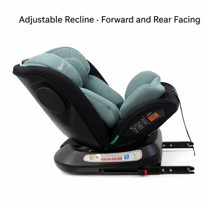 Preorder - SafeOrbit Mint i-Size 360 Rotating and Convertible Car Seat with ISOFIX and Support Leg