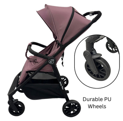 Roam Compact Travel-Friendly Stroller with Extended Canopy - PINK