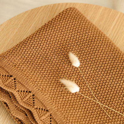 Heirloom Blanket | Scalloped Edge - Cinnamon