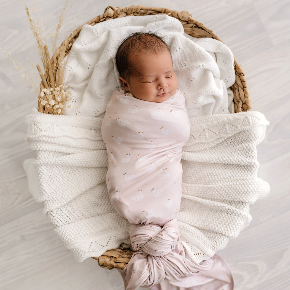 Stretchy Swaddle | Swan Princess