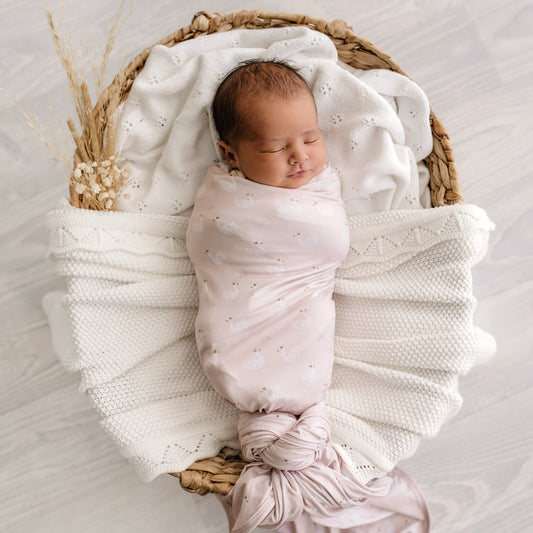 Stretchy Swaddle | Swan Princess