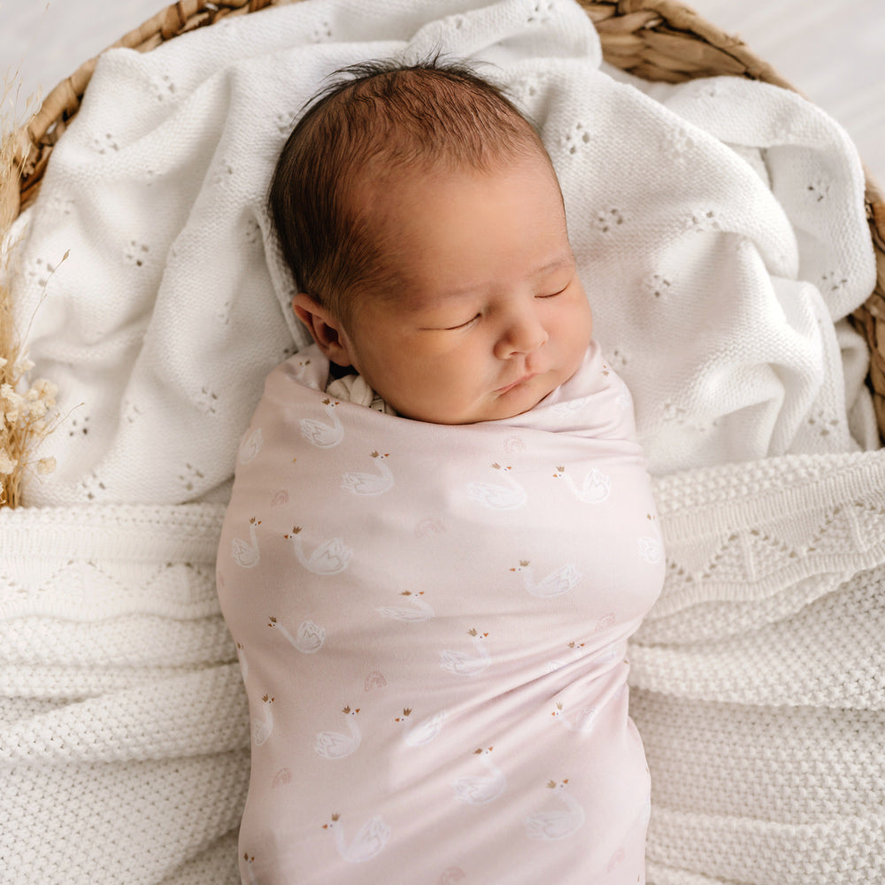 Stretchy Swaddle | Swan Princess