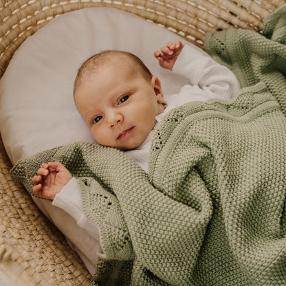 Heirloom Blanket | Scalloped Edge - Pistachio