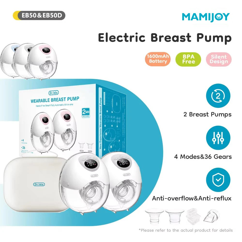 Wearable Hands-Free Electric Breast Pump – Rechargeable Double Breast Pump with 4 Modes & 36 Suction Levels