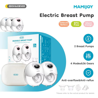 Wearable Hands-Free Electric Breast Pump – Rechargeable Double Breast Pump with 4 Modes & 36 Suction Levels
