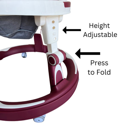 Deluxe O-ring Multifunctional Baby Walker with Lights and Melody Activity Centre